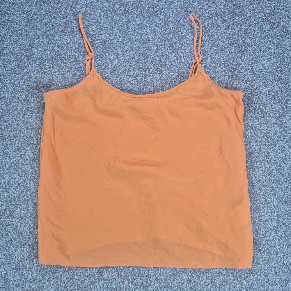 AYR 100% Silk Camisole Womens Small Orange Spaghetti Strap Tank Top